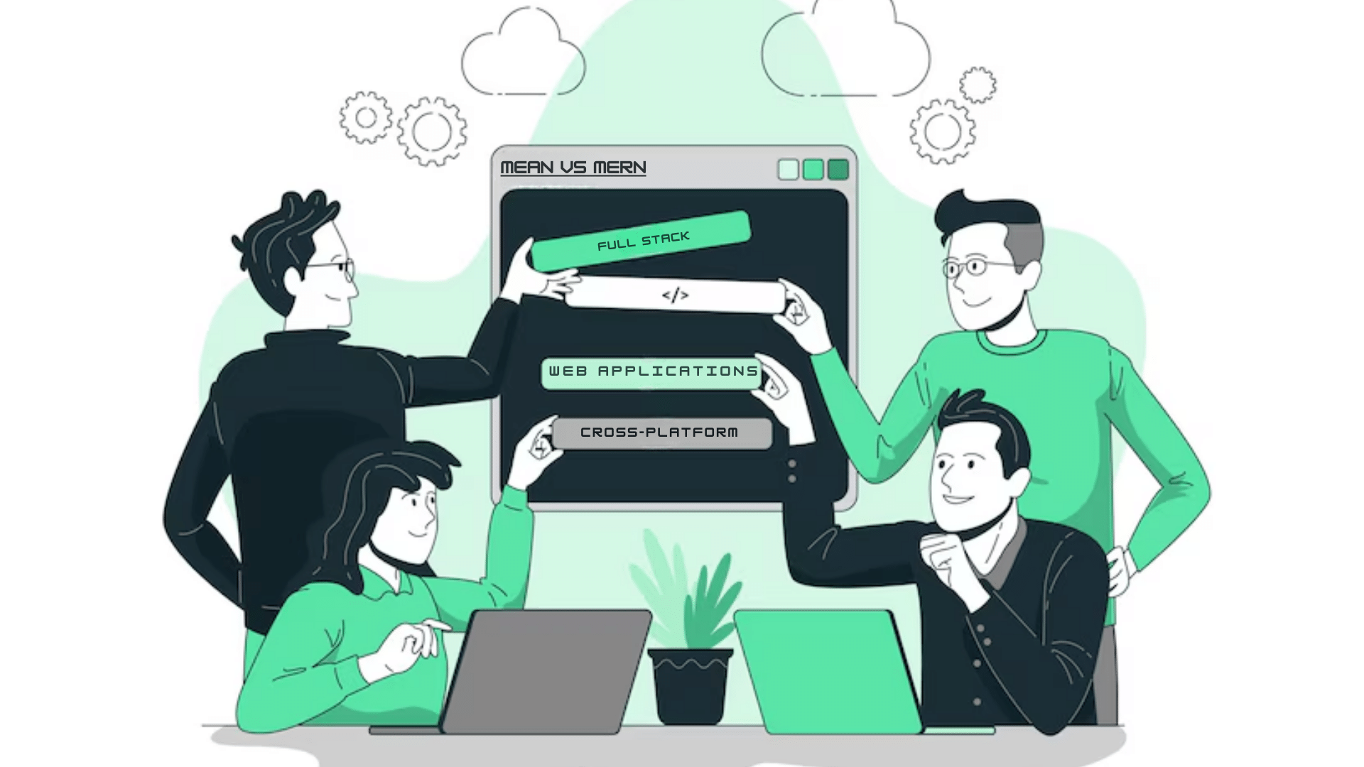 Mern vs mean stack , cross platform web development